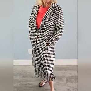 Hounds tooth long jacket